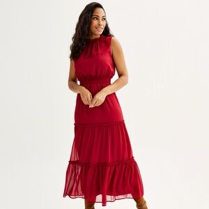 Women's Draper James Sleeveless Shine Clip Dot Maxi Dress